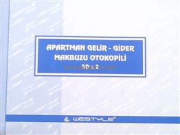 APARTMAN GELİR GİDER MAKBUZU