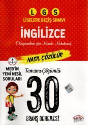 LGS TAMAMI ÇÖZÜMLÜ 30 BRANŞ DENEMESİ-İNGİLİZCE
