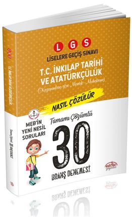 LGS TAMAMI ÇÖZÜMLÜ 30 BRANŞ DENEMELERİ-İNKILAP