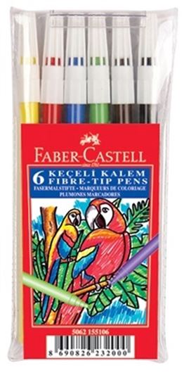 FABER CASTELL 6'LI KEÇELİ KALEM