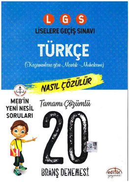 LGS TAMAMI ÇÖZÜMLÜ 20 BRANŞ DENEMESİ-TÜRKÇE