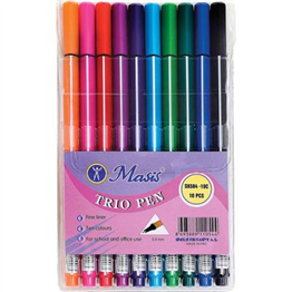 MASİS TRİO PEN FİNELİNER KALEM 10 ADET