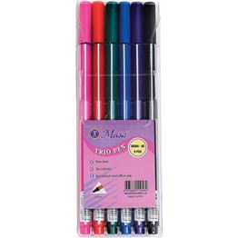 MASİS TRİO PEN FİNELİNER KALEM 6 ADET