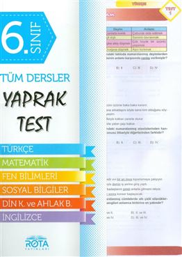 ROTA YAYINLARI TÜM DERSLER YAPRAK TEST