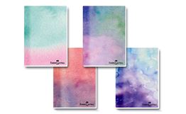 Karton Kapak Dikişli Watercolors Defter