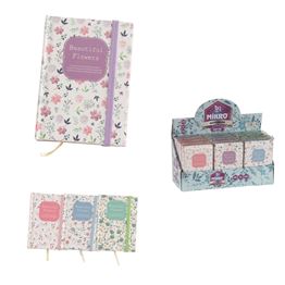 Çiçek Desen Lastikli Bloknot