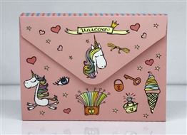 Zarf Görünümlü Çizgisiz Mini Defter