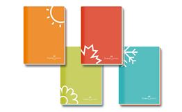 Karton Kapak Dikişli Seasons Defter